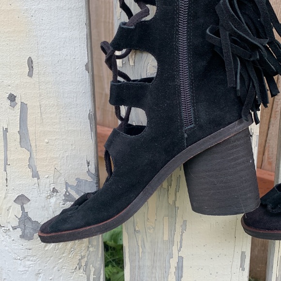 Jeffrey Campbell Secouer Fringe Boot Sandal - Picture 6 of 16